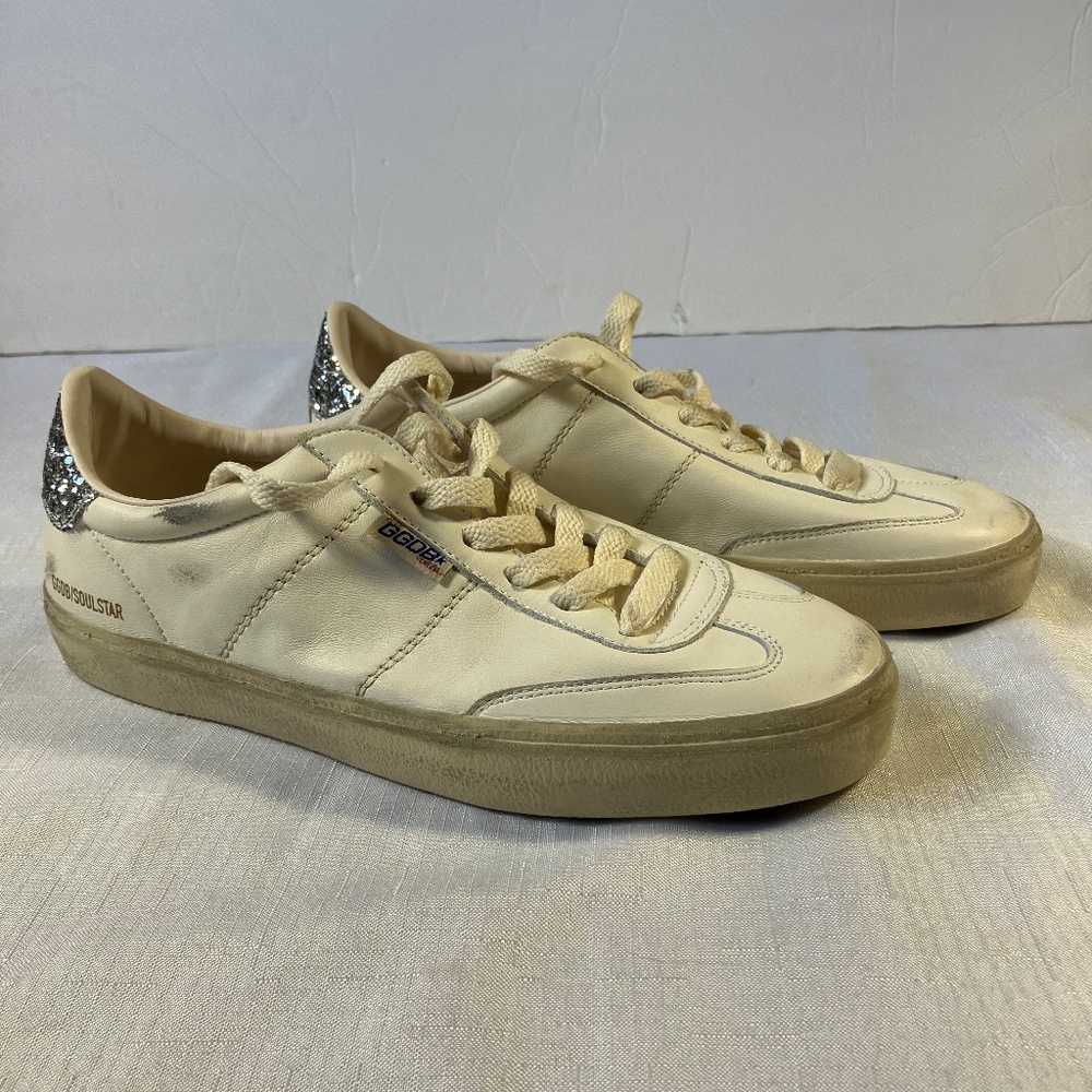 NIB! Golden Goose Limited Edition Soul Star Glitter Heel Sneakers, Size 40 - Picture 6 of 14